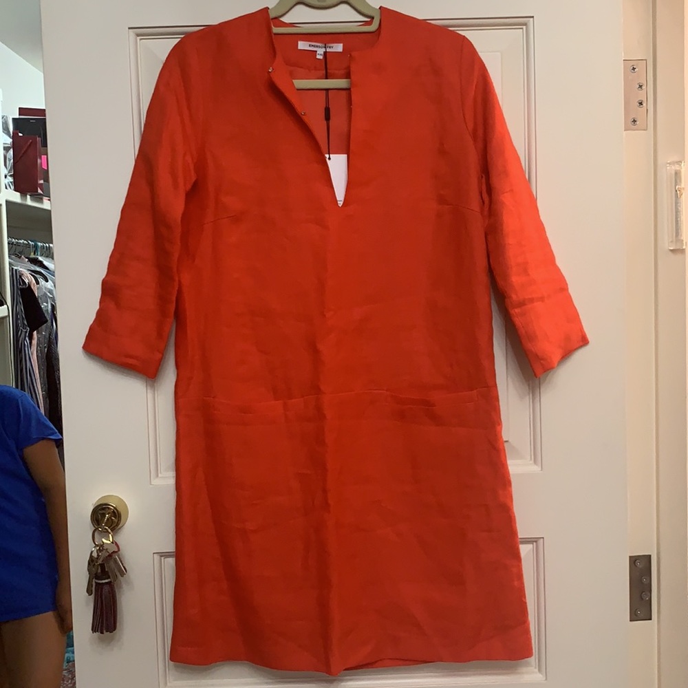 Emerson fry crew neck linen dress.